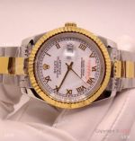 Copy Rolex Oyster Datejust Two Tone White Dial  Watch 40mm for Men